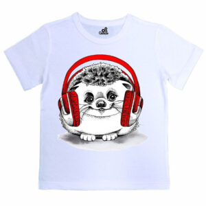 Футболка "Ежик в наушниках"