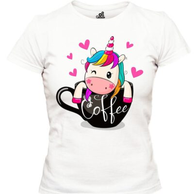 Футболка "Единорог с кофе"