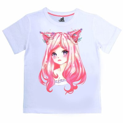 Футболка "Девочка-Кошка."