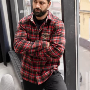 Рубашка повседневная мужская тёплая