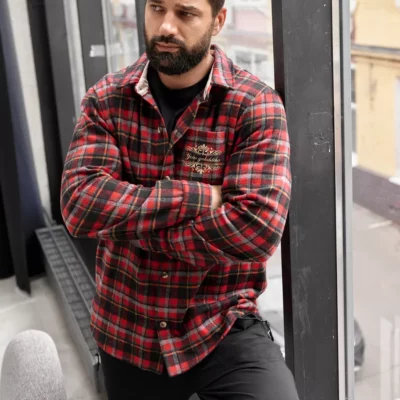 Рубашка повседневная мужская тёплая