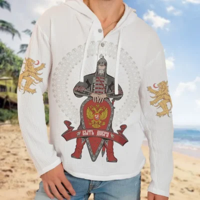 Туника рубашка пляжная с принтом хлопковая