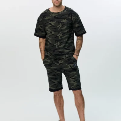 Костюм мужской летний ткань-вафля из хлопка